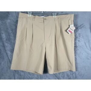 Reebok Men's Big & Tall Golf Chino Shorts Brown Khaki Size 46 Brand New NWT